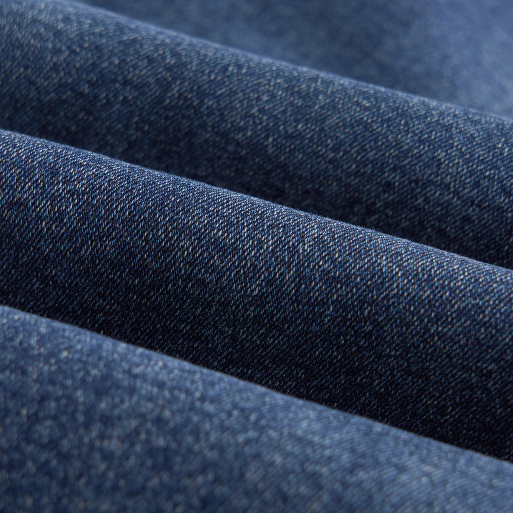 Premium dark indigo denim fabric texture