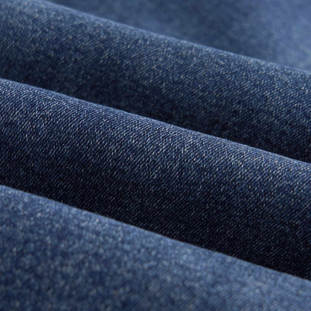 Premium dark indigo denim fabric texture